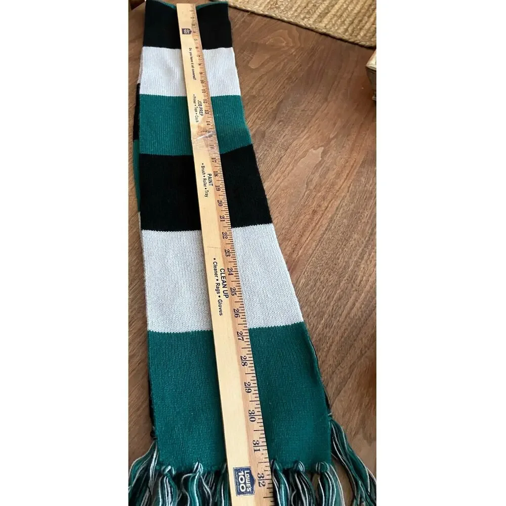 Syltherin Green Black White Harry Potter Scarf Costume Halloween Snake Malfoy - Picture 5 of 7